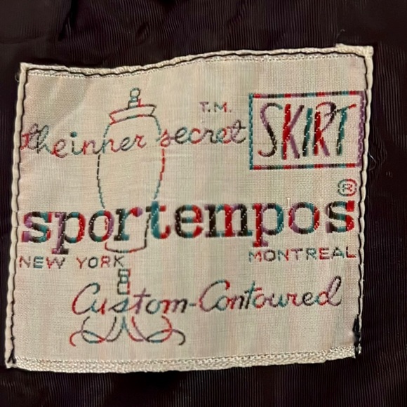 Gorgeous Vintage Mod wool 60s skirt wrap around fully lined sz med button front - Picture 10 of 10